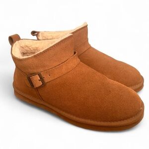 BearPaw Women's Tan Ankle Booties